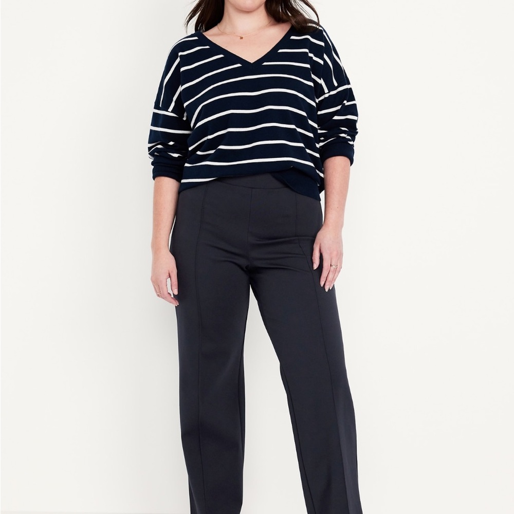 Navy High-Waisted Straight Ankle Pants by Old Navy